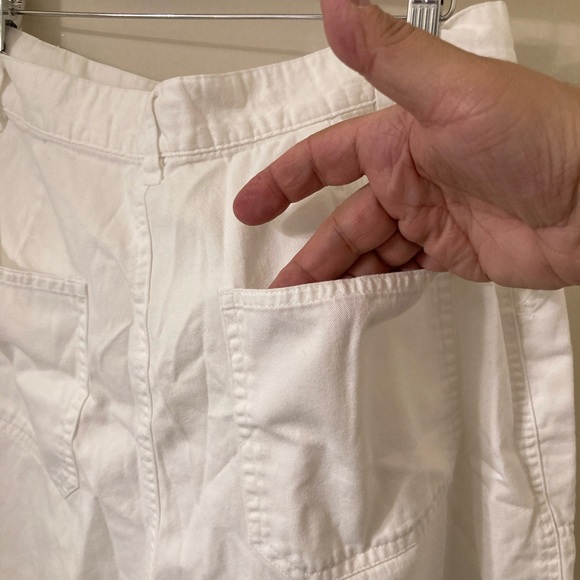 100% Cotton Shorts 4 Pocket Casual Shirt Dress Short Bermudas Jean Size 14 White - Picture 10 of 10
